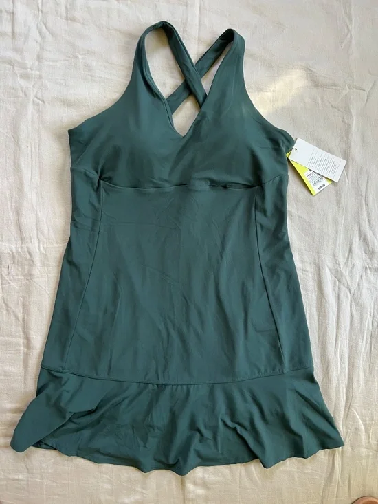 All In Motion - Women's Everyday Soft Double V Active Dress - Green - Picture 6 of 9